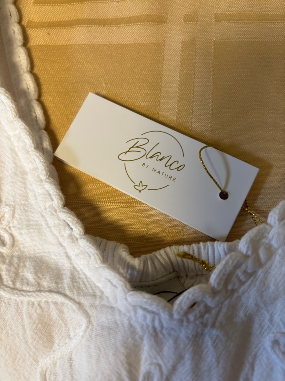White Embroidered Cotton Dress/Swimsuit Cover - Picture 6 of 7